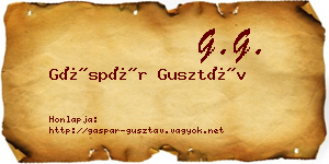 Gáspár Gusztáv névjegykártya