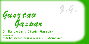 gusztav gaspar business card