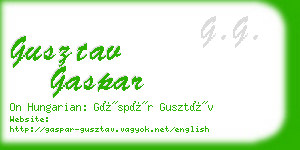 gusztav gaspar business card